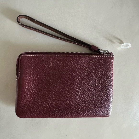 Coach Maroon Wristlet. NWT - Picture 3 of 6
